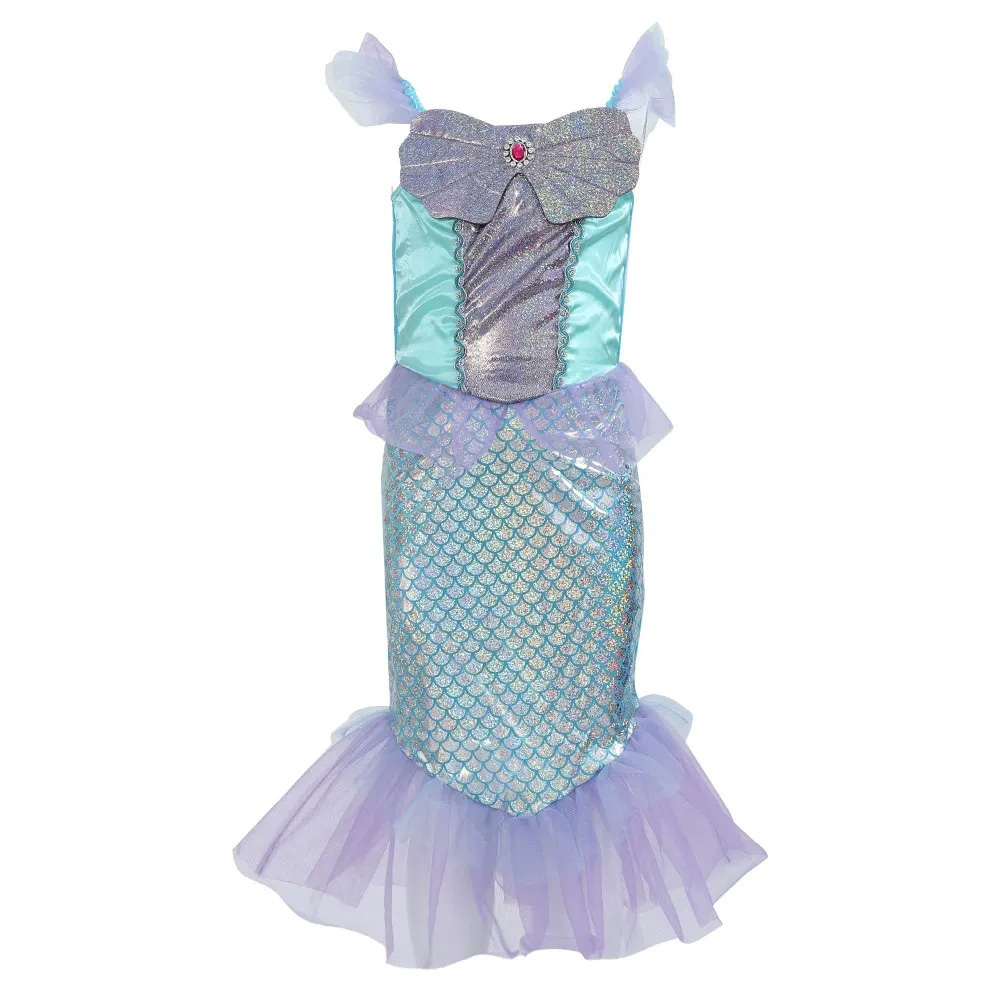 Girls Princess Mermaid Costume Cosplay Party Dress